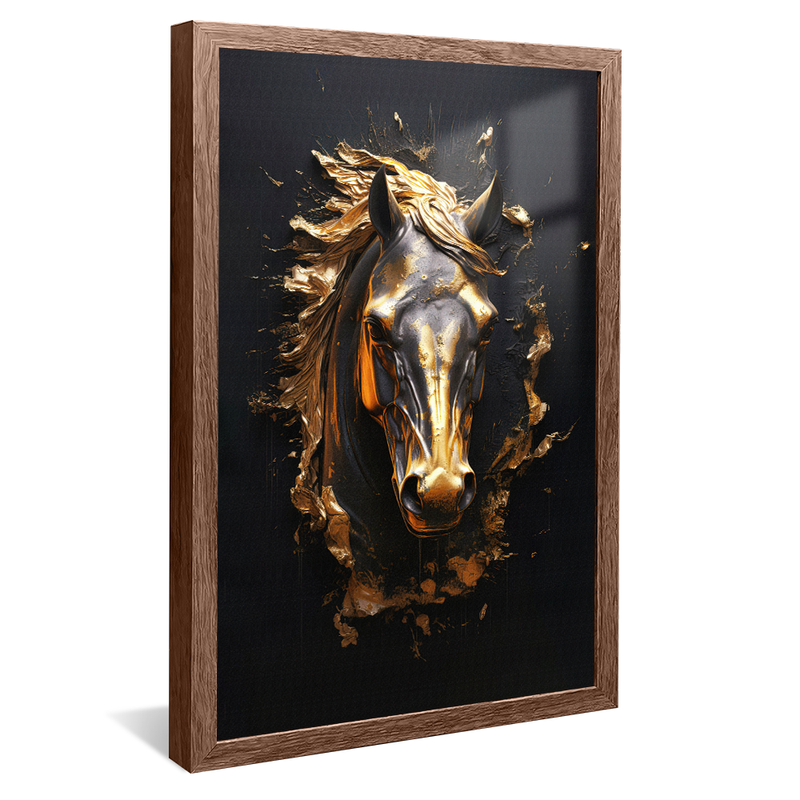 Bust Gold Horse V1510 Canvas