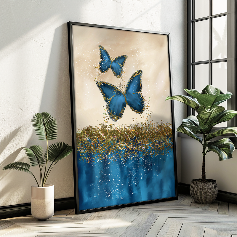 Butterflies and Glitter V1348 Canvas