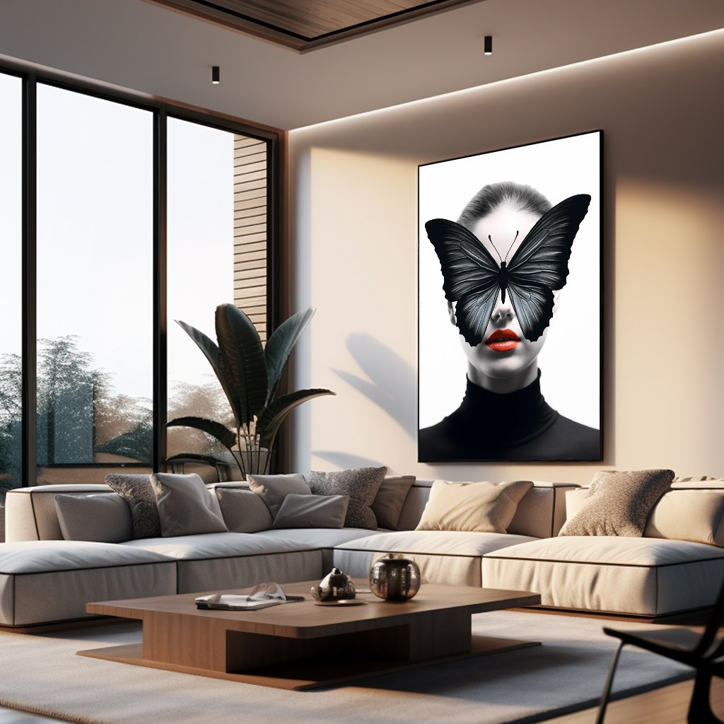 Butterfly Woman Art Canvas