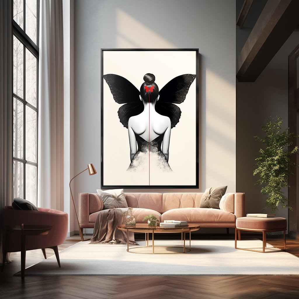 Butterfly Woman Clean Canvas