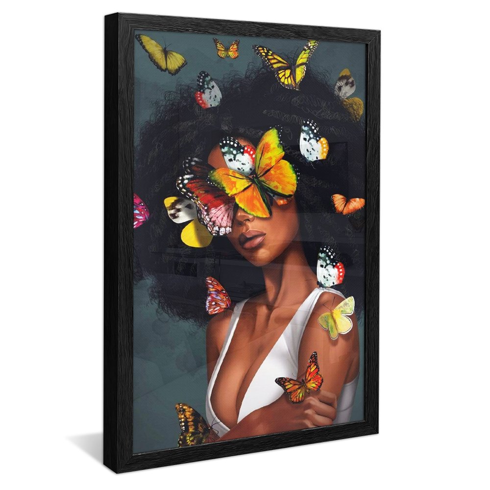 Butterfly Woman Elegance Canvas