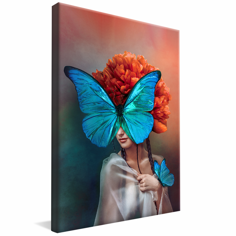 Butterfly in Painting V1303 Canvas