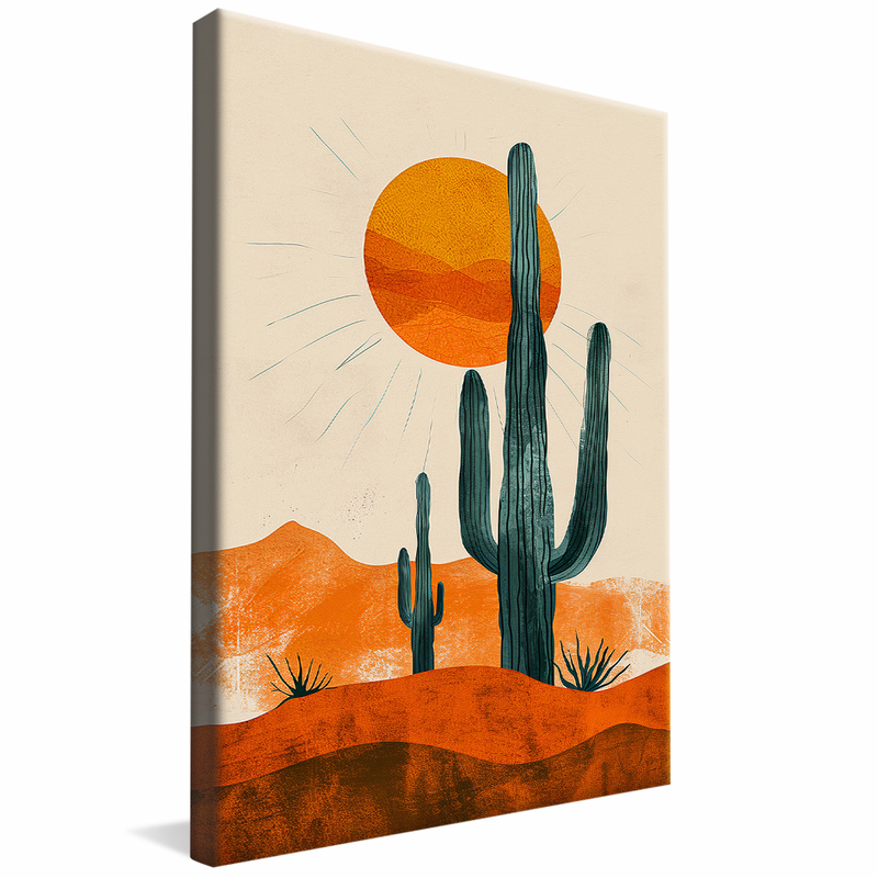 Cactus in the Desert V1174 Canvas