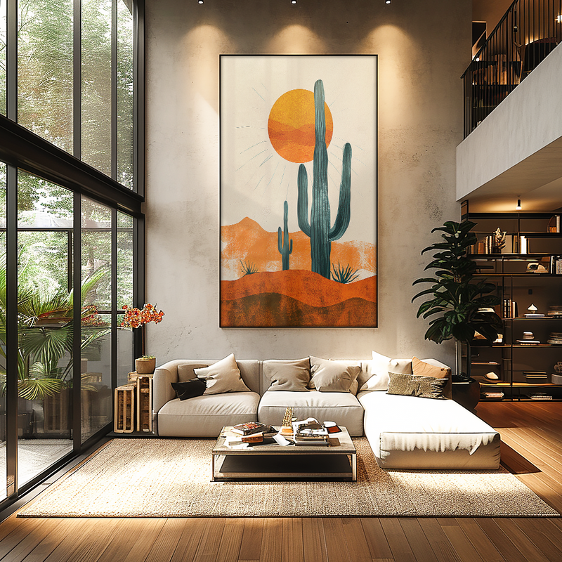 Cactus in the Desert V1174 Canvas