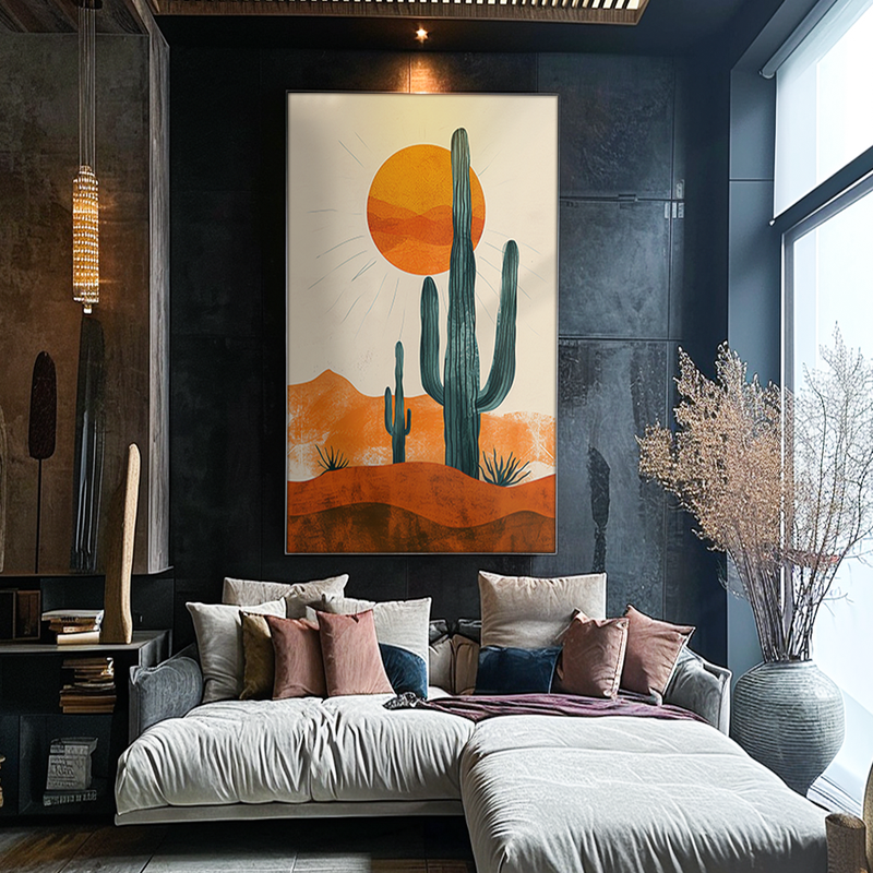 Cactus in the Desert V1174 Canvas