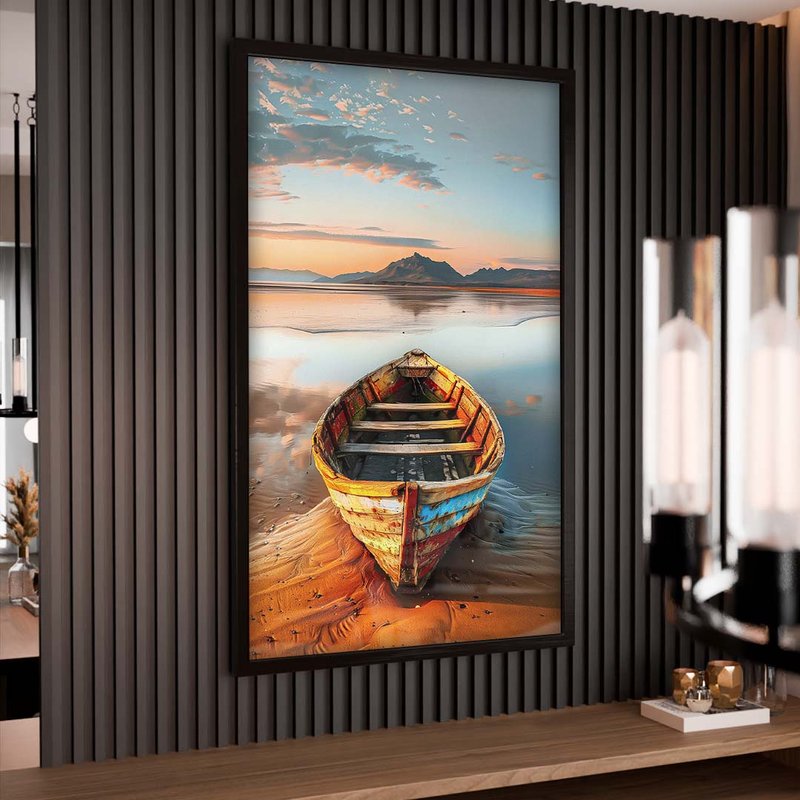 Canoe in the Sand V1889 Canvas
