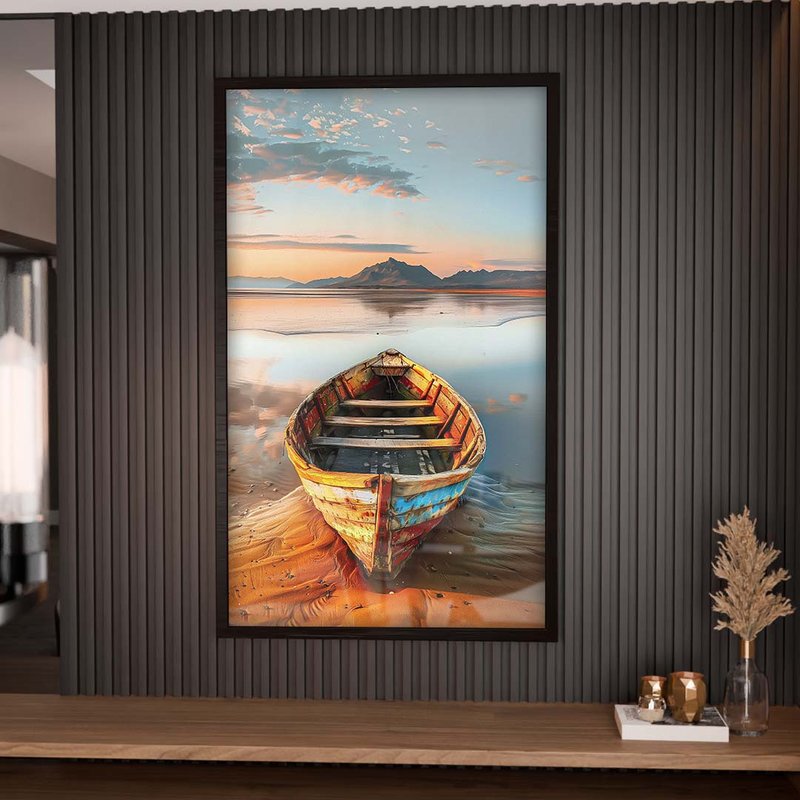 Canoe in the Sand V1889 Canvas