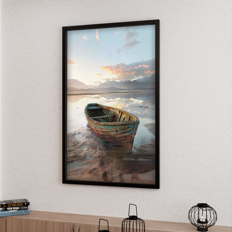 Canoe on the Beach V1887 Canvas