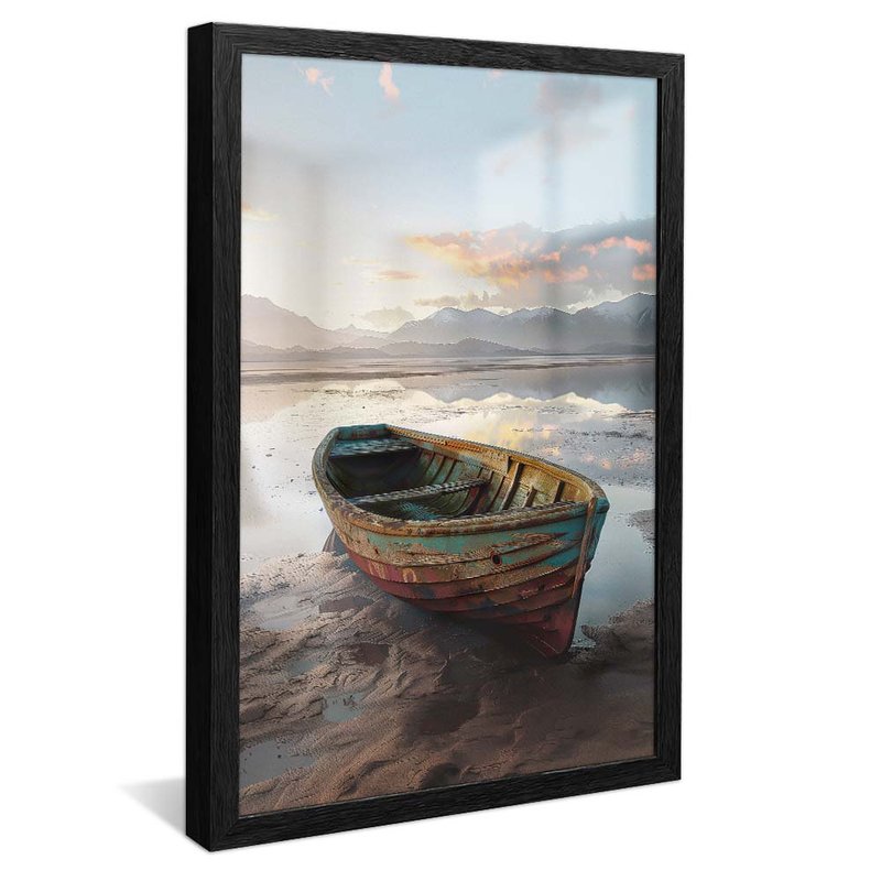 Canoe on the Beach V1887 Canvas