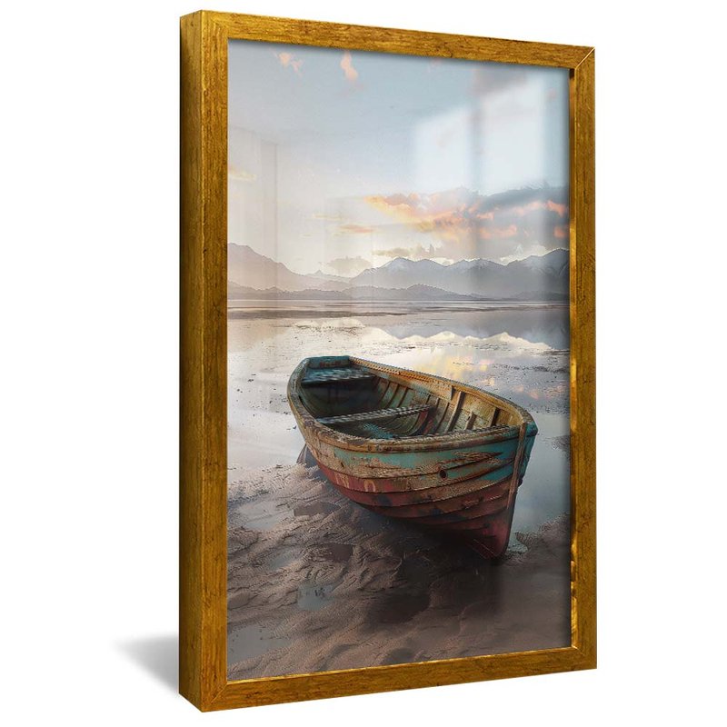 Canoe on the Beach V1887 Canvas