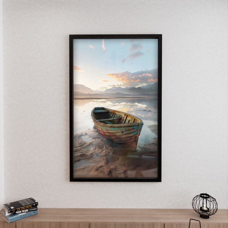 Canoe on the Beach V1887 Canvas