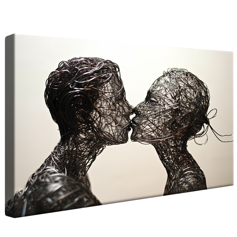 Couple Art Metal Wire Canvas