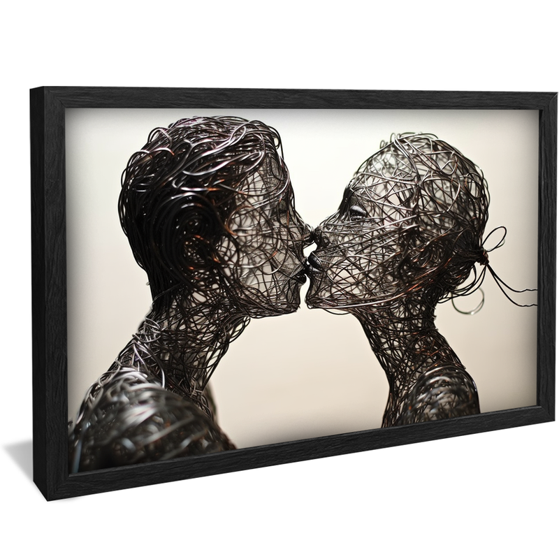 Couple Art Metal Wire Canvas