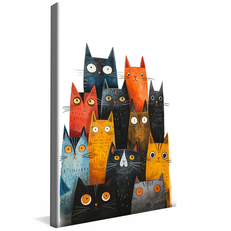 Cats Neighborhood V1146 Canvas