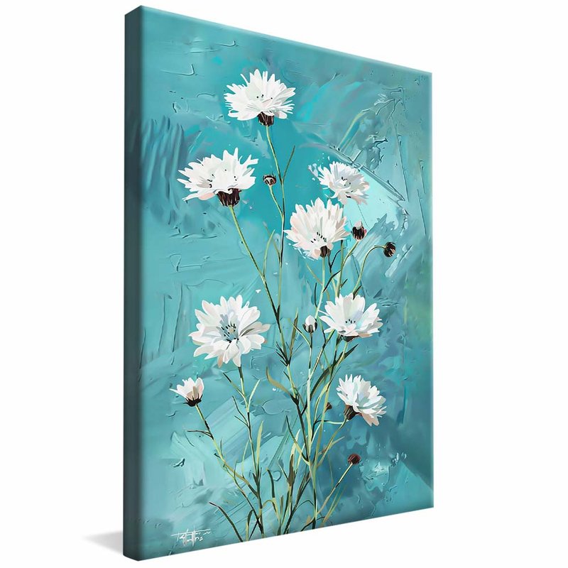 Centaurea White V1669 Canvas