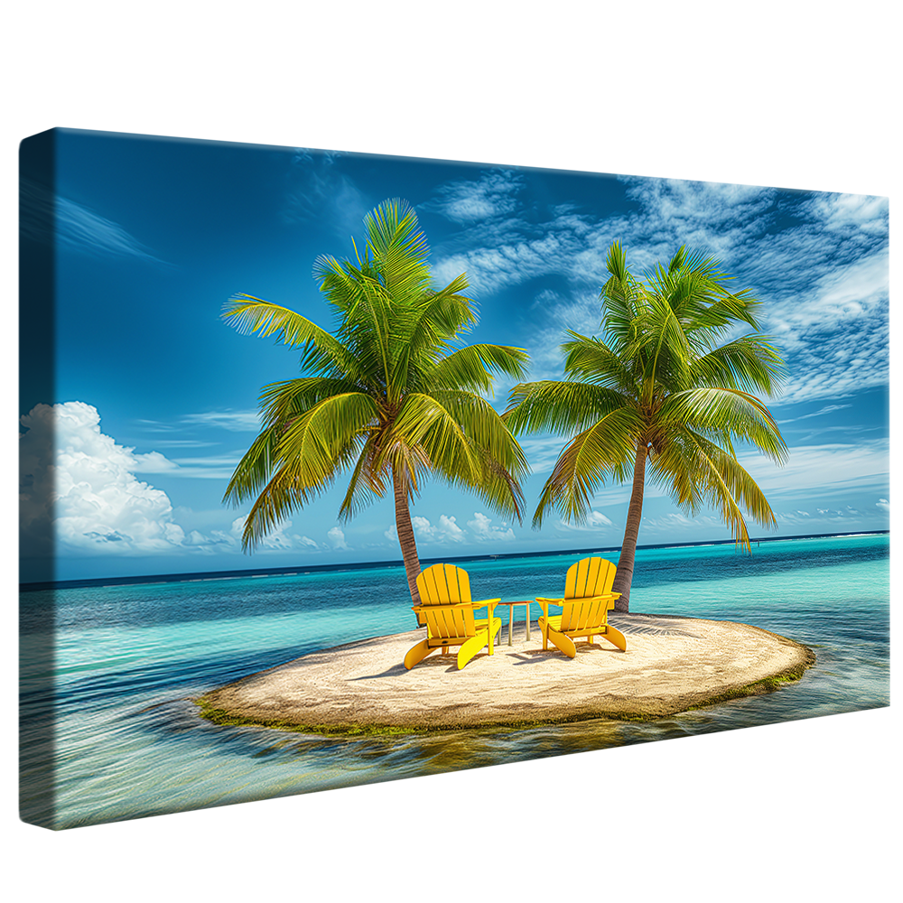 Chairs on the Island V1197 Canvas