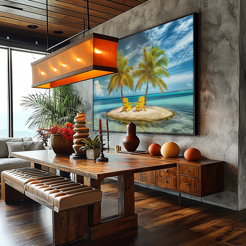 Chairs on the Island V1197 Canvas