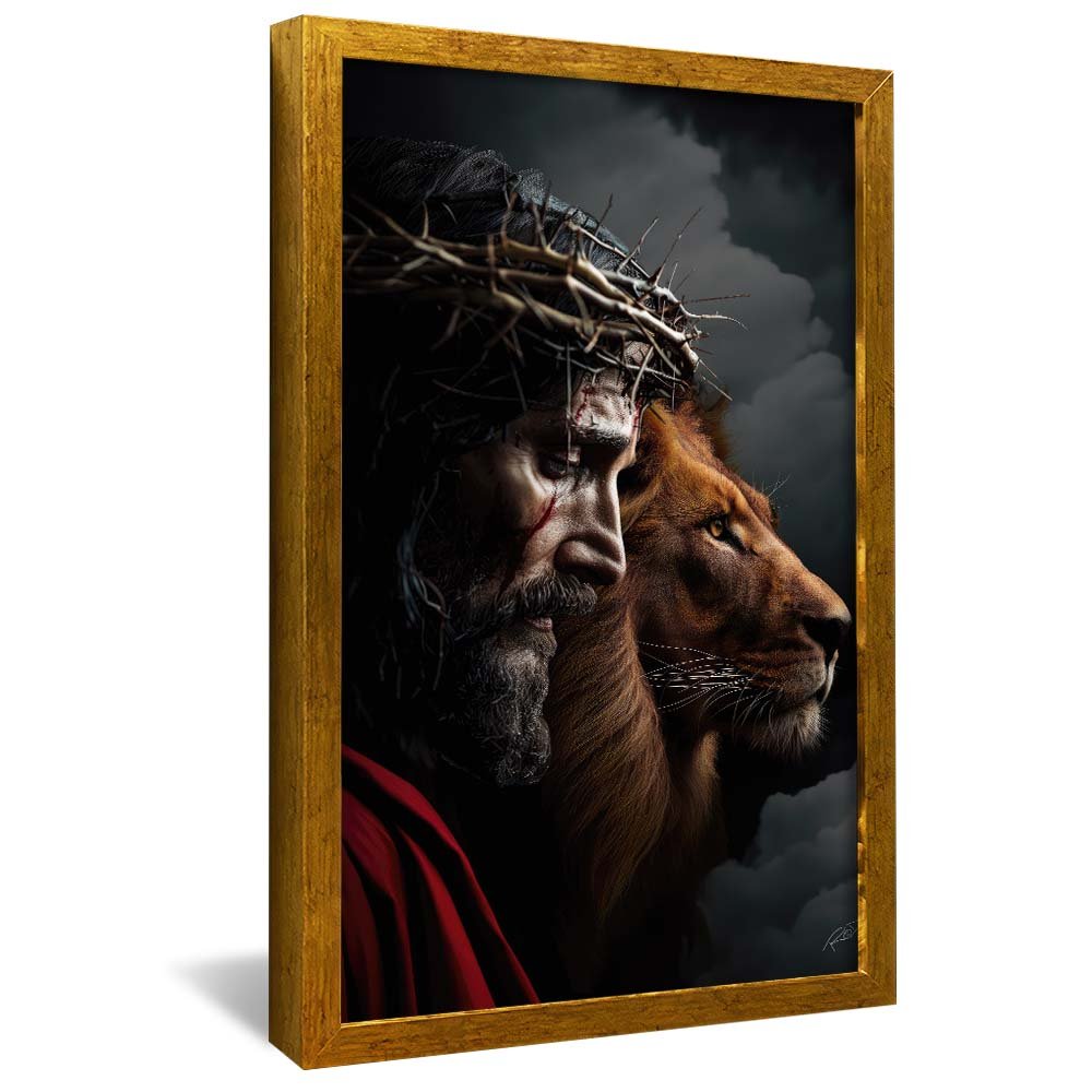 Christ and Lion V2003 Canvas