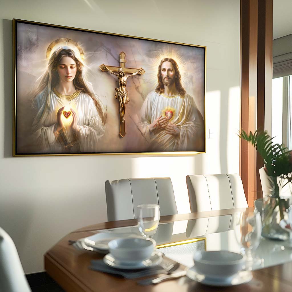 Christ and Our Lady Canvas