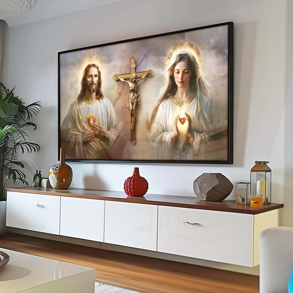 Christ and Our Lady Canvas