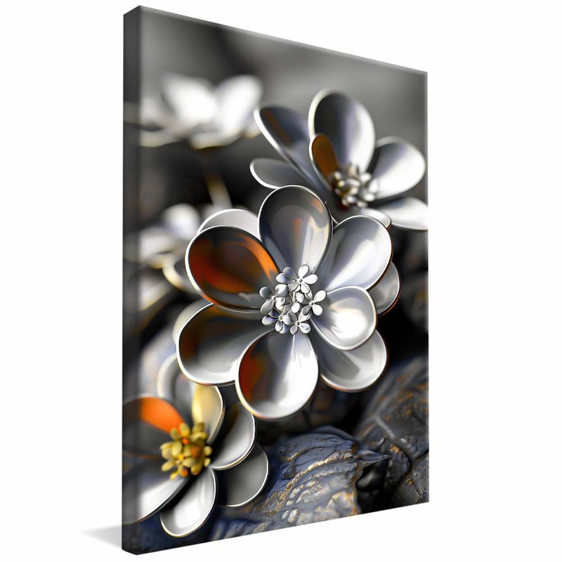 Chrome Floral V1700 Canvas