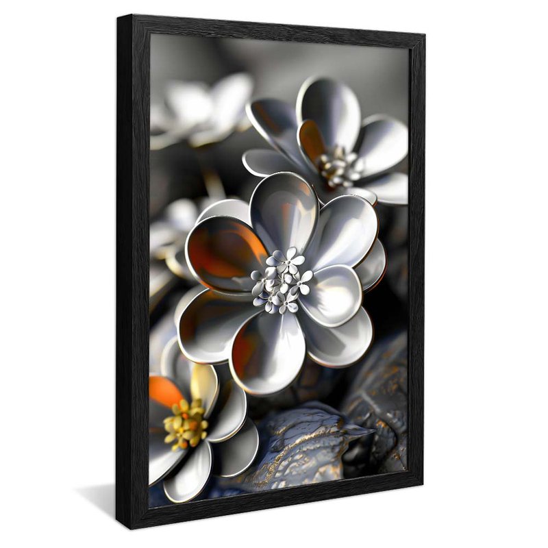 Chrome Floral V1700 Canvas