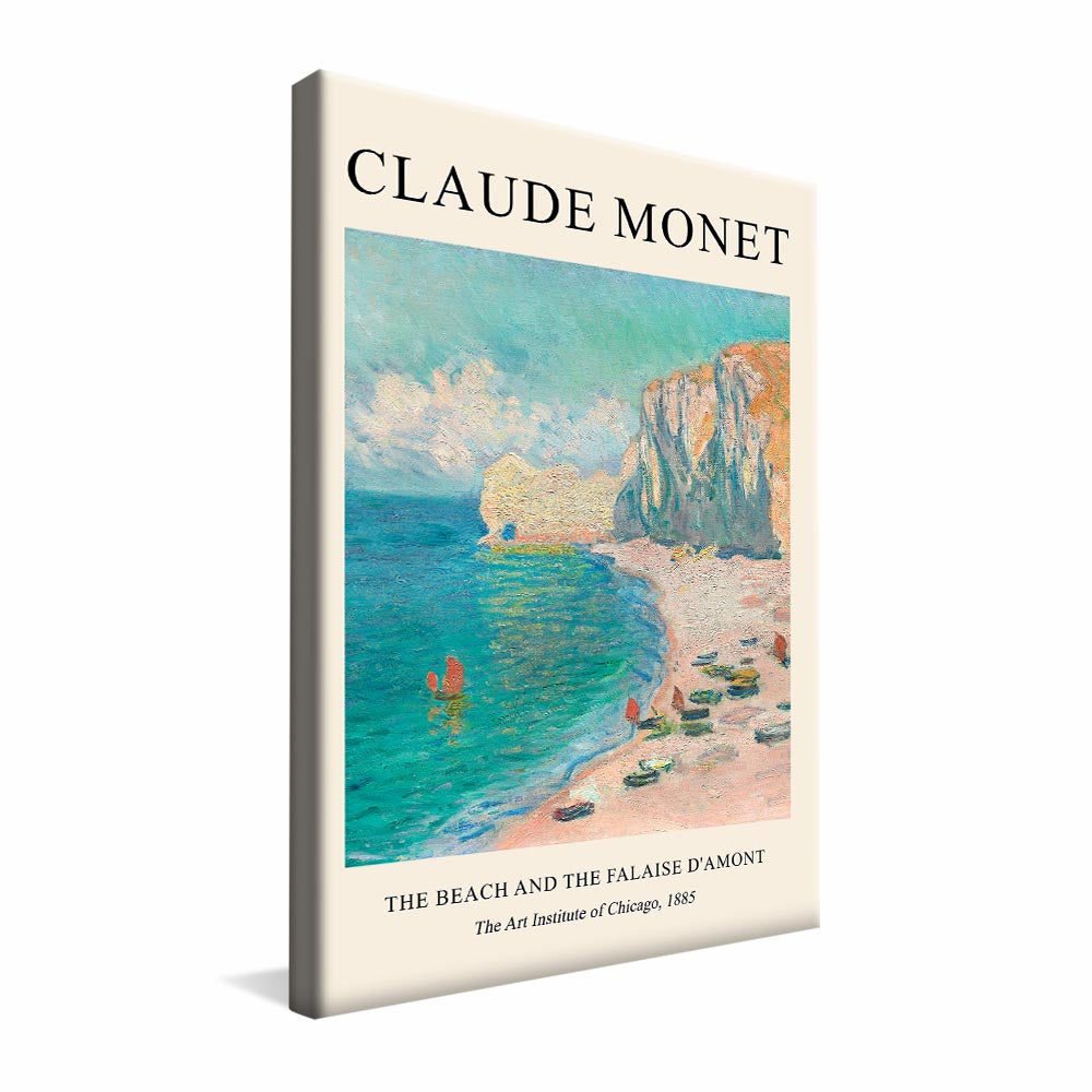 Claude Monet The Beach And The Falaise V2381 Canvas