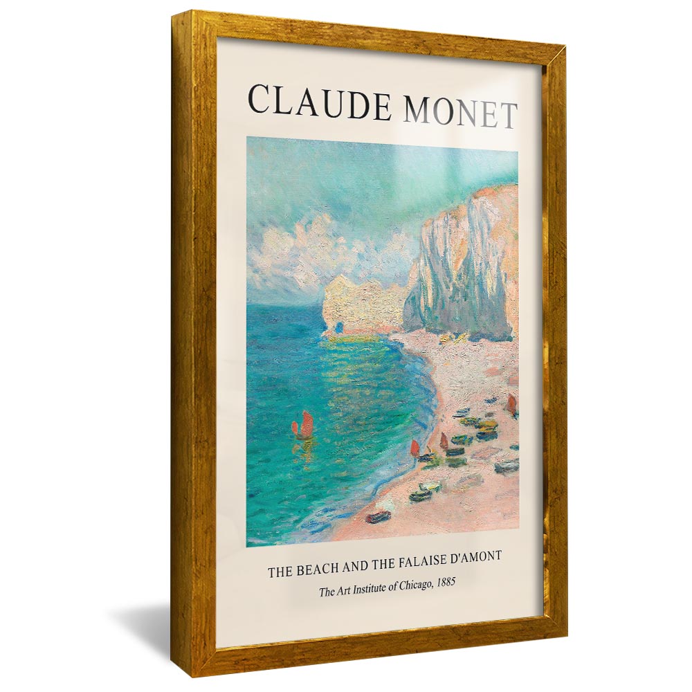 Claude Monet The Beach And The Falaise V2381 Canvas