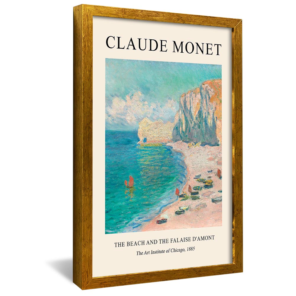Claude Monet The Beach And The Falaise V2381 Canvas