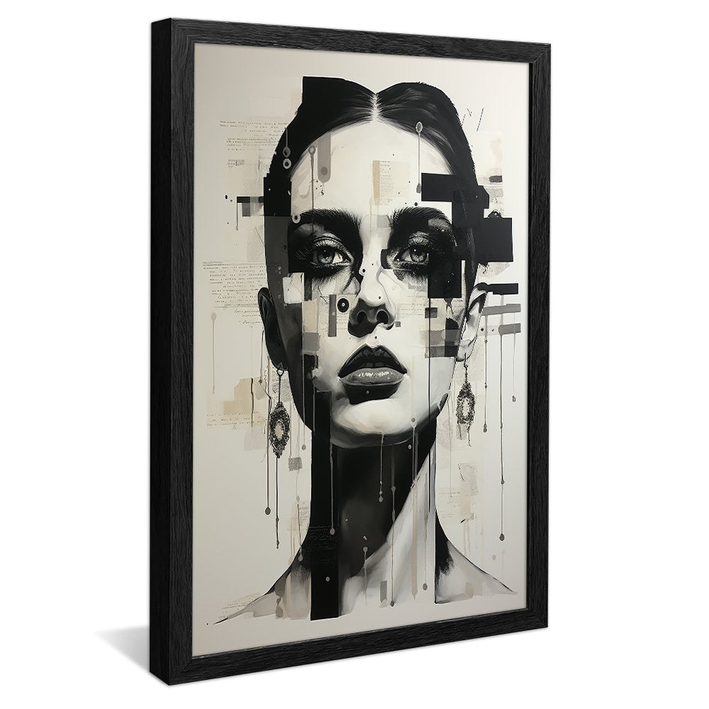 Clean Art Woman B&W Canvas