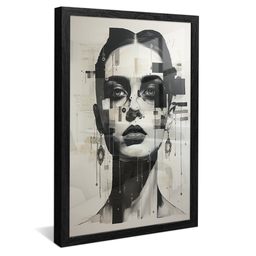 Clean Art Woman B&W Canvas