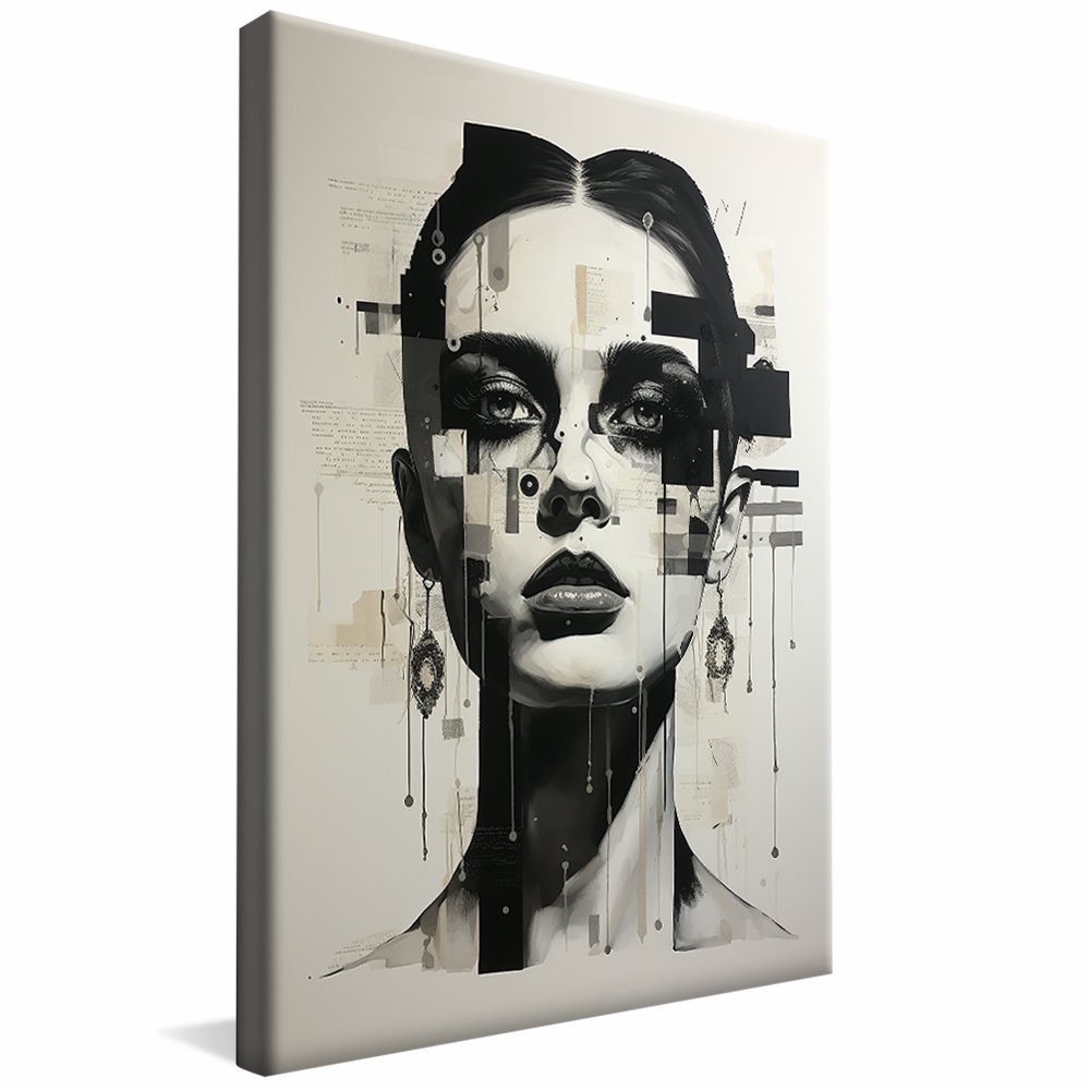 Clean Art Woman B&W Canvas