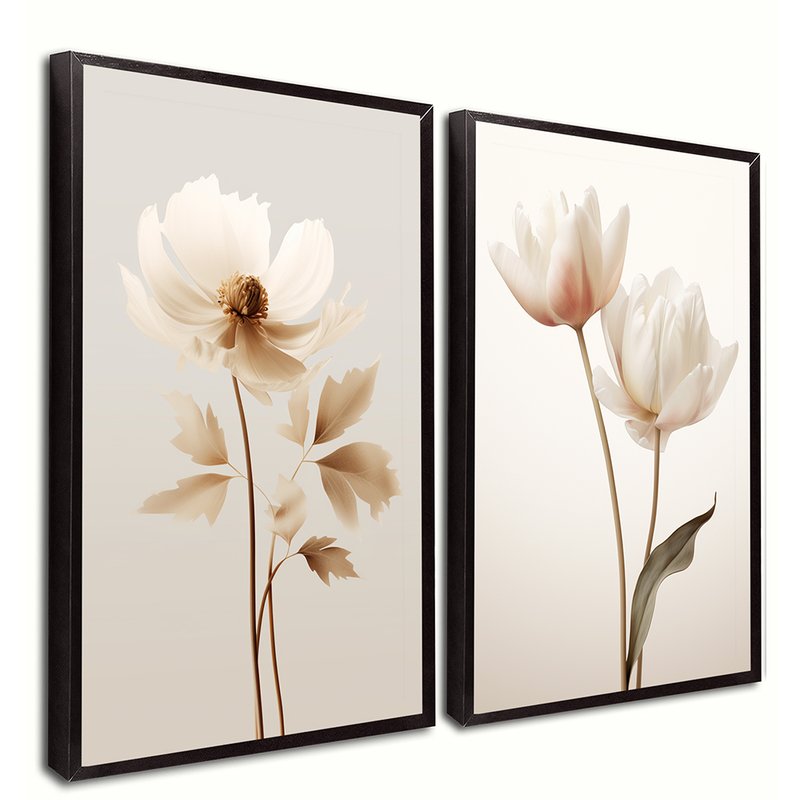 Clean Flowers with 2 Tables V14 Canvas