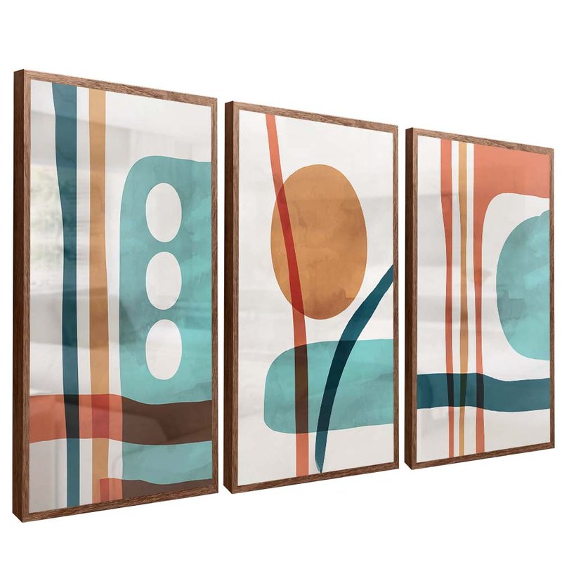 Colorful Abstract Trio V1712 Canvas