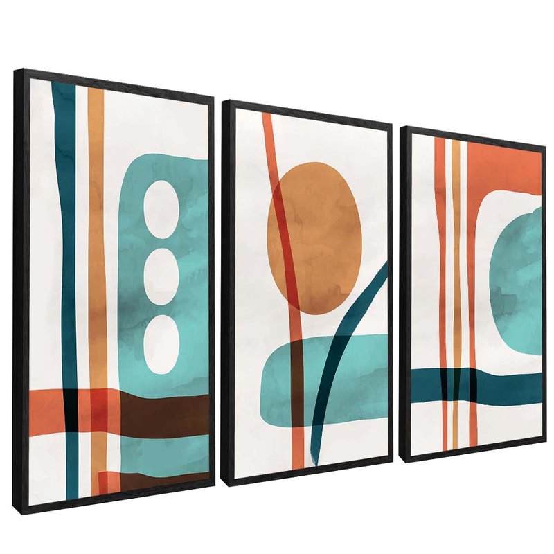 Colorful Abstract Trio V1712 Canvas