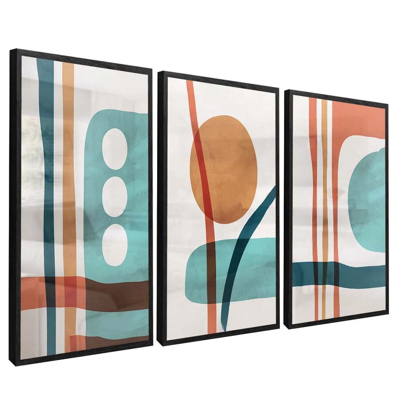 Colorful Abstract Trio V1712 Canvas