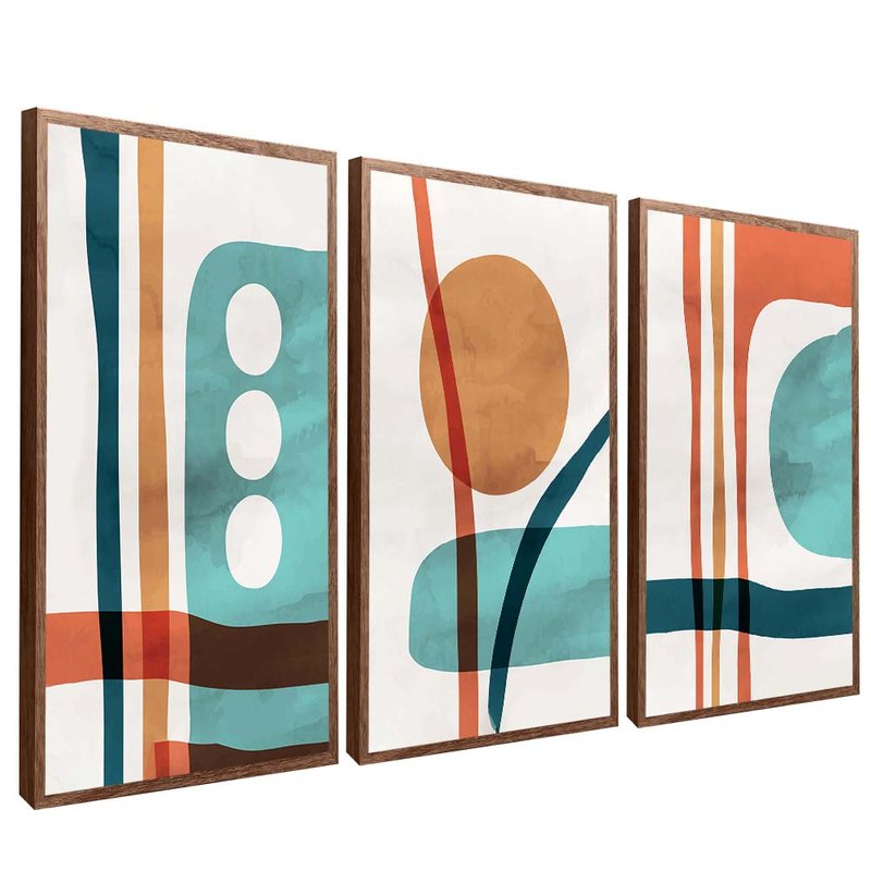 Colorful Abstract Trio V1712 Canvas