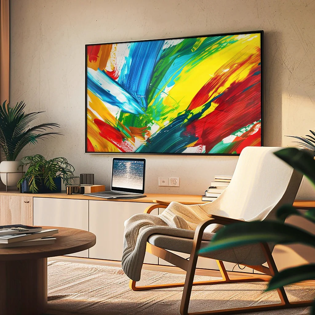 Colorful Brush Strokes Decorative Canvas V1351
