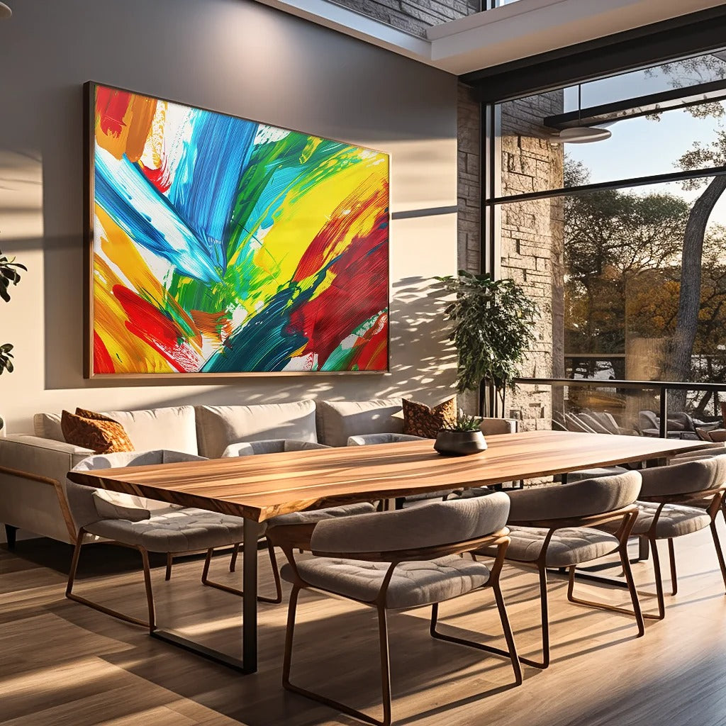 Colorful Brush Strokes Decorative Canvas V1351