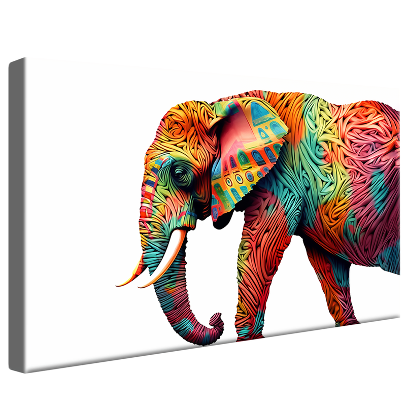 Colorful Elephant V998 Canvas