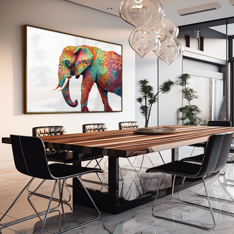 Colorful Elephant V998 Canvas