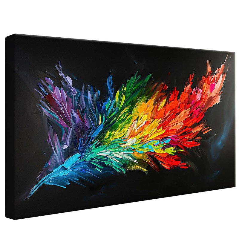 Colorful Feathers Explosion V1937 Canvas