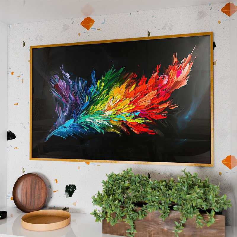 Colorful Feathers Explosion V1937 Canvas