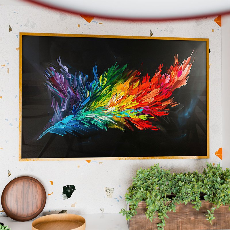 Colorful Feathers Explosion V1937 Canvas