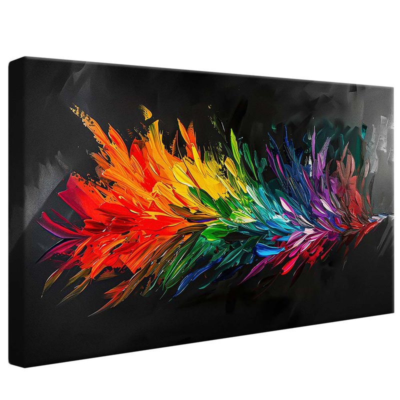 Colorful Feathers V1938 Canvas