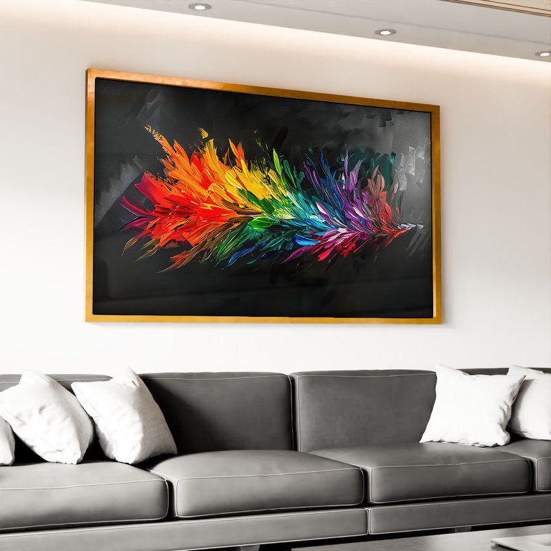 Colorful Feathers V1938 Canvas