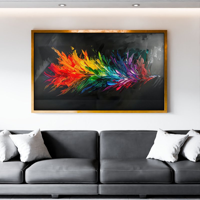 Colorful Feathers V1938 Canvas