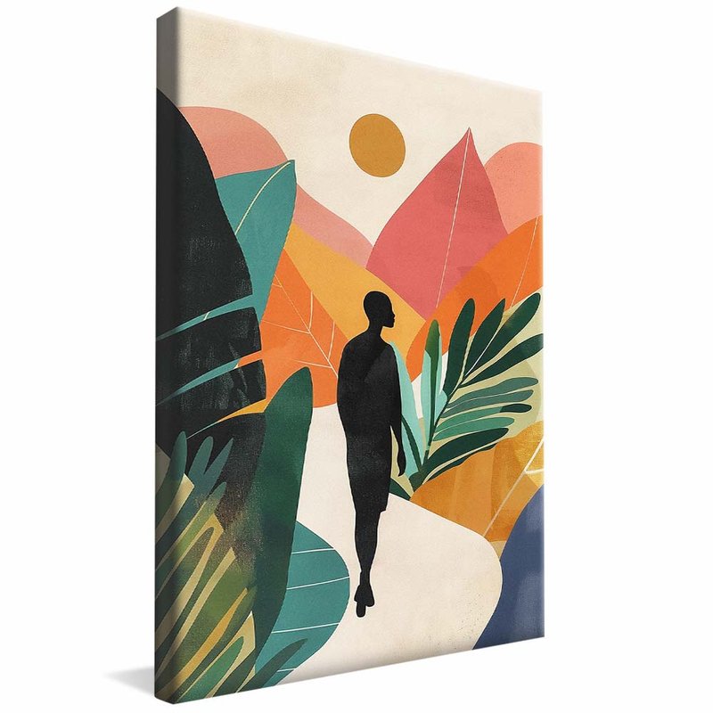 Colorful Floral Abstract V1871 Canvas
