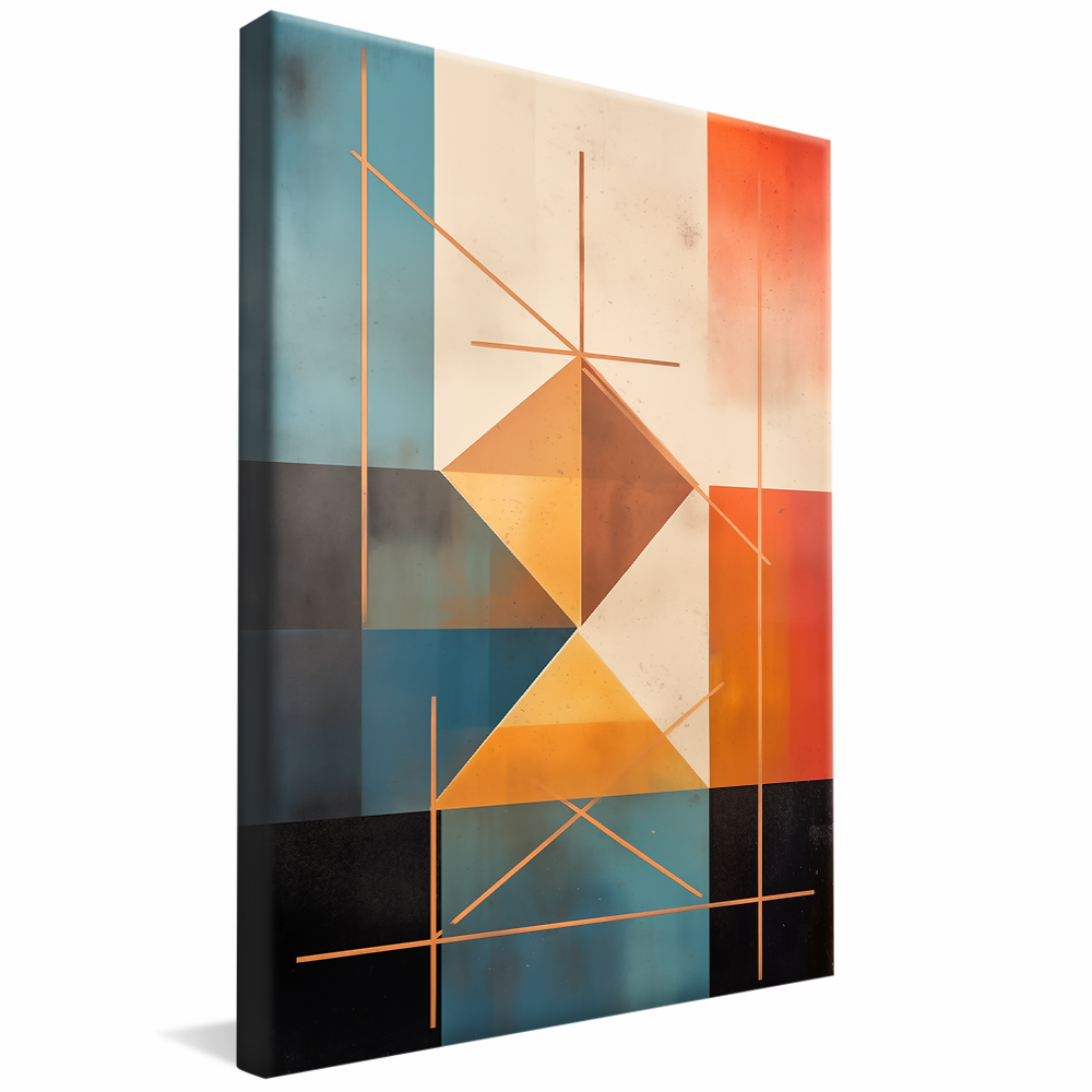 Colorful Geometric Mosaic Canvas V1009