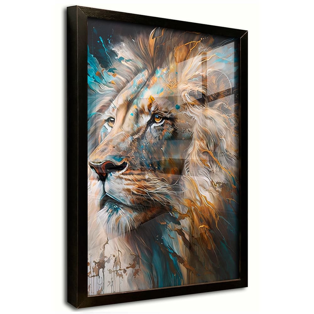 Colorful Lion Painting Canvas